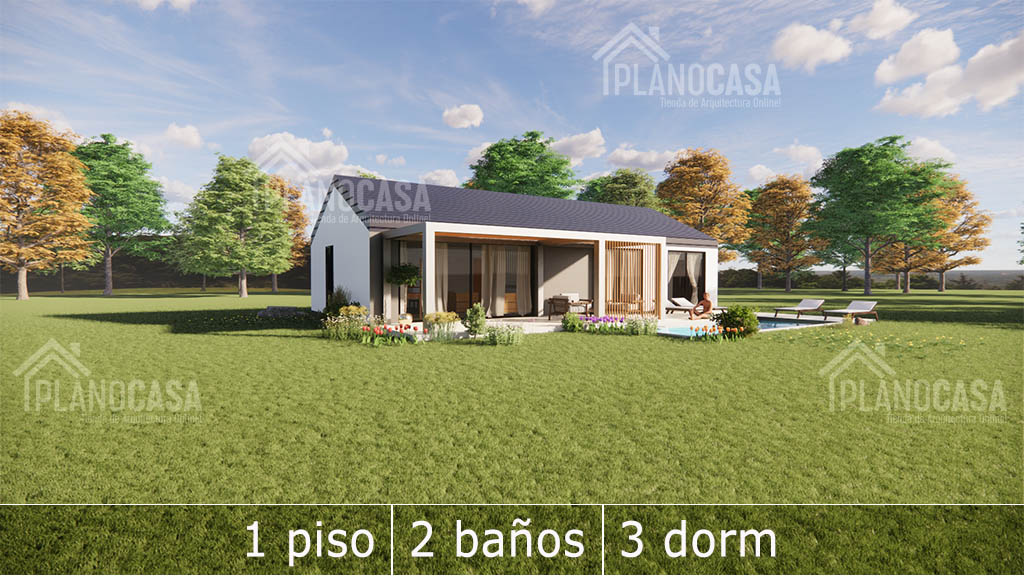 Casa Bedford 123-1-106m2 - Render Fachada Full HD